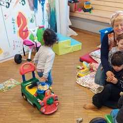 Die Kleinsten im BeGS, Kinderbetreuung während der Deutschkurse